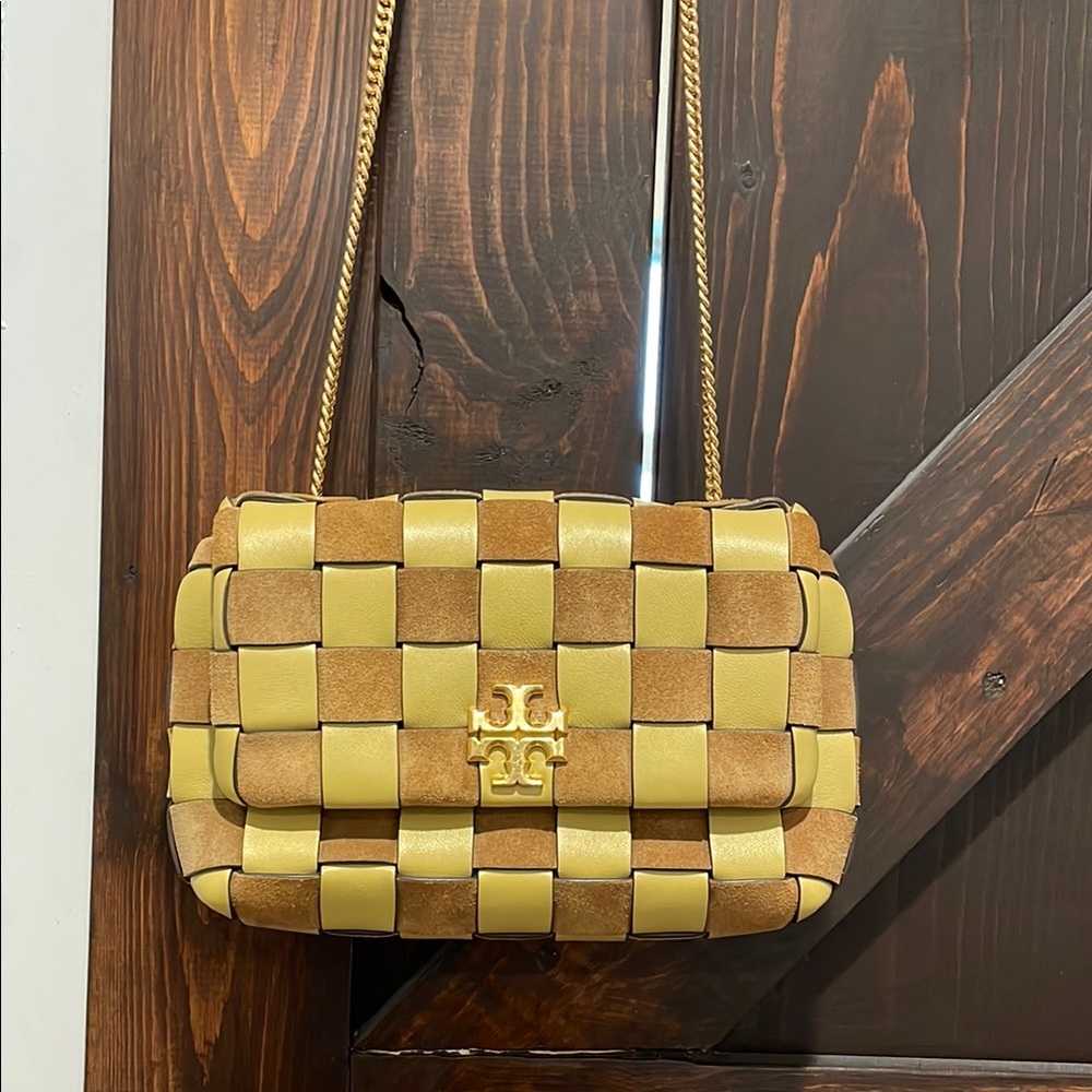 Tory Burch Yellow and Tan Crossbody Bag
